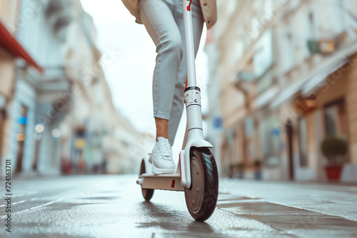 electric scooter mobility concept, AI generated