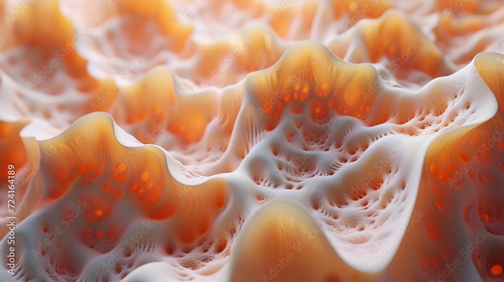 Close-Up of Orange and White Pattern