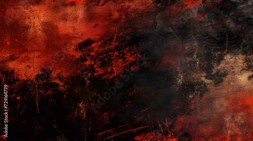A Painting of Red and Black Colors