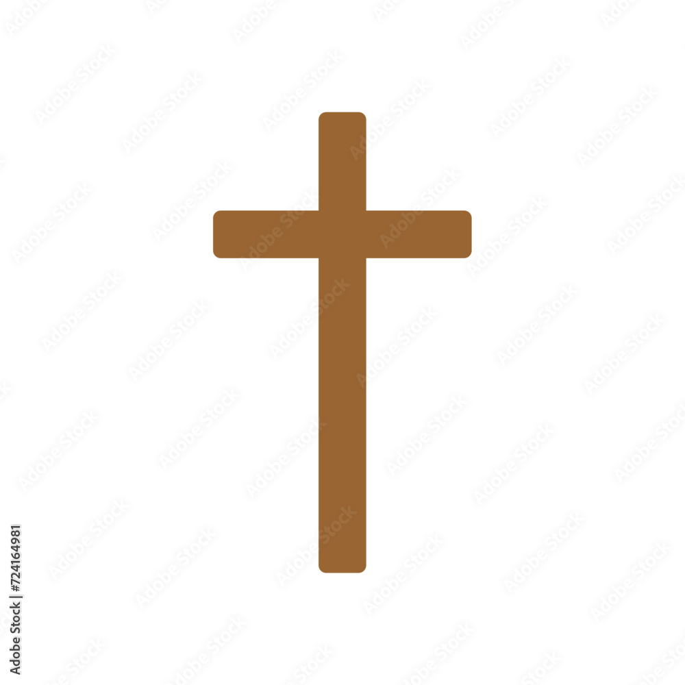 Christian cross vector icon