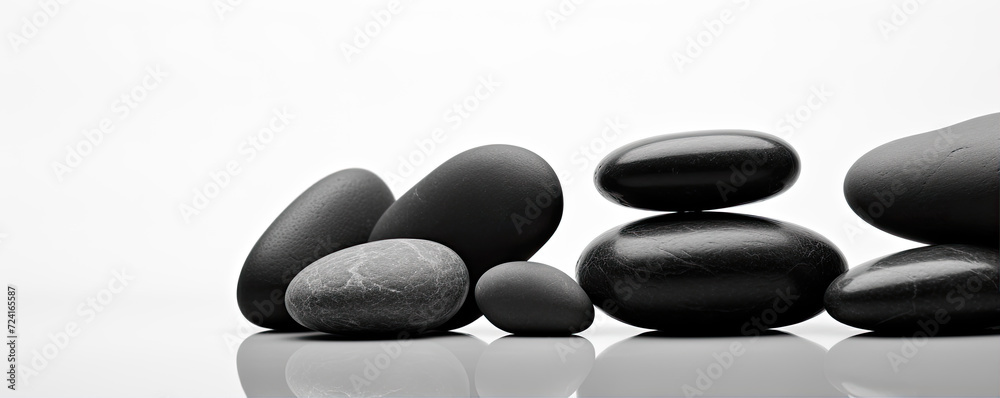 Spa pebbles or stones isolated . Stones on white background. Spa pebbles or stones isolated . Stones on white background.