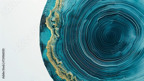 It is a transparent painting of strokes, organic forms, clear lines, extreme close-up, X-ray, tree rings, artistic, resembling a high-altitude aerial view of the Pacific islands.