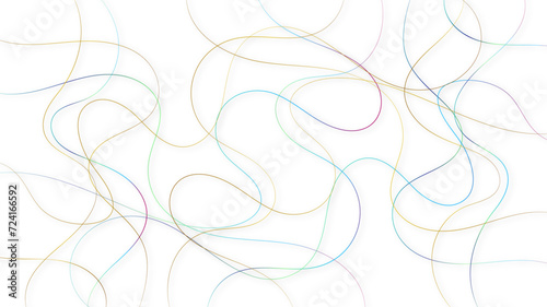 Colorful random pattern line stroke on a transparent background. Decorative pattern with tangled curved lines. Random chaotic lines abstract geometric pattern vector background.	
