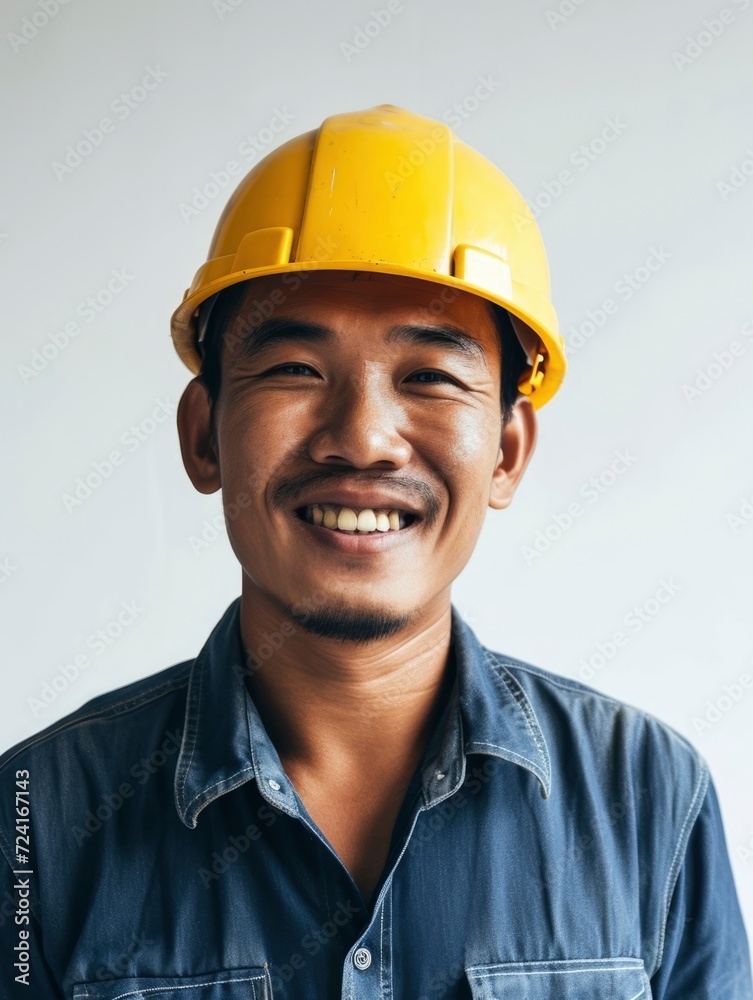 Photo a worker smiling with isolated background Photo a worker smiling with isolated background