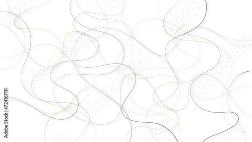  Random chaotic lines abstract geometric pattern vector background.
