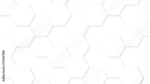 Abstract White Hexagonal Background. Luxury White Pattern. Vector Illustration. 3D Futuristic abstract honeycomb mosaic white background. geometric mesh cell texture. 