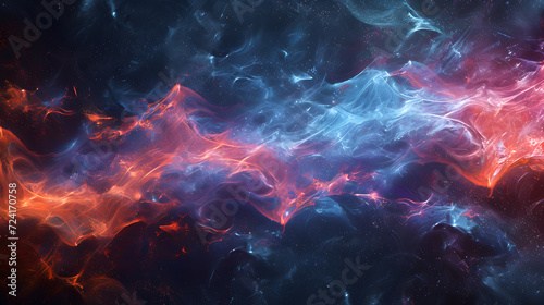 Abstract Background With Red and Blue Smoke