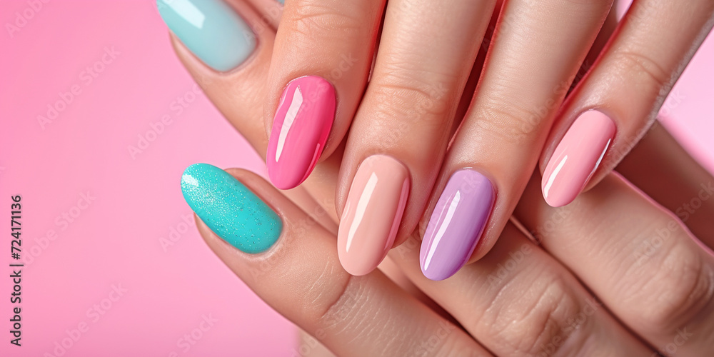Spring manicure concept Spring manicure concept