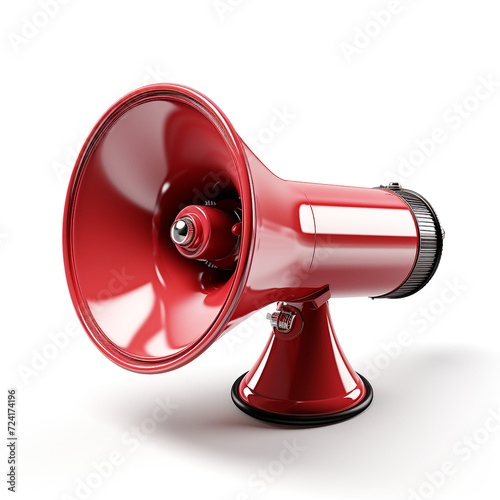 Megaphone isolate, style png with White background, illustration, long distance view, object in the center of the image сreated with Generative Ai