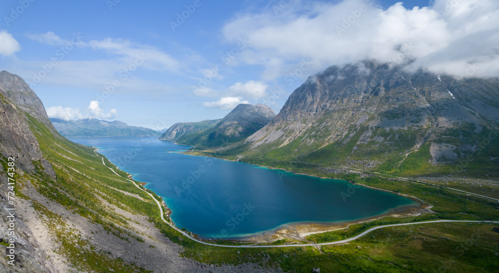 A bay among the fjords near by Tromvik
