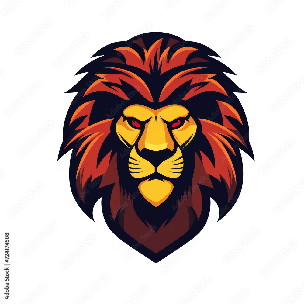 Obraz premium illustration of a lion mascot Isolated