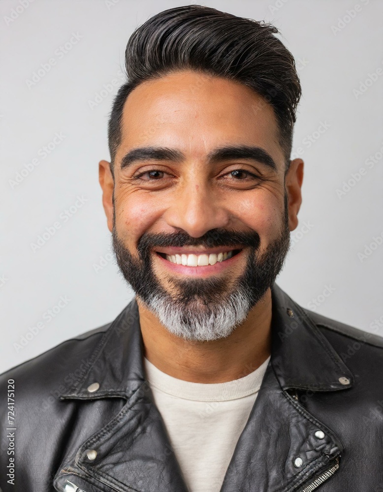 Latin mature man with open healthy teeth smile, dental health concept Latin mature man with open healthy teeth smile, dental health concept