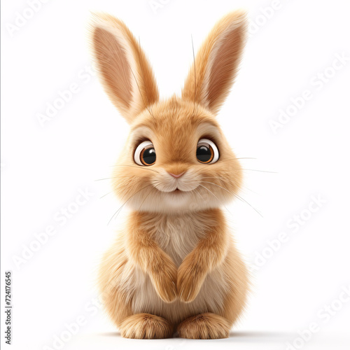 a cartoon rabbit with big ears © ion
