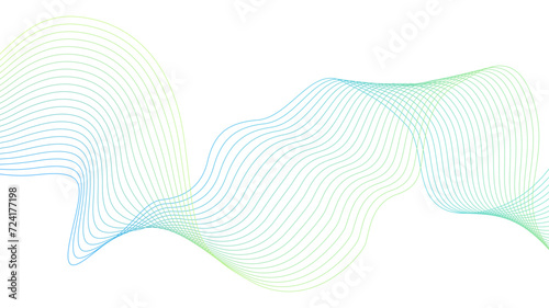 Abstract colorful gradient wavy flowing line blend vector isolated on a transparent background. wavy line pattern.	