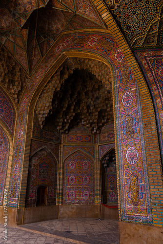 Nasir Al-Mulk Mosque in Shiraz, Iran, also known as Pink Mosque © yusuf
