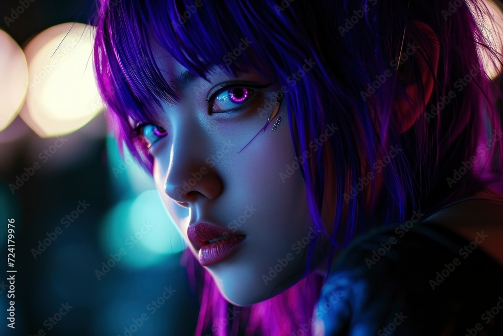 Close up photo a beautiful woman with blurry background Close up photo a beautiful woman with blurry background