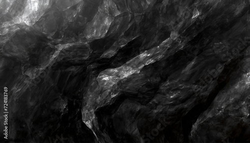 Black abstract background. gradient rock texture. Black stone background with copy space for design. 