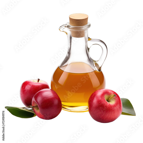 fresh raw organic renaissance apple oil in glass bowl png isolated on white background with clipping path. natural organic dripping serum herbal medicine rich of vitamins concept. selective focus