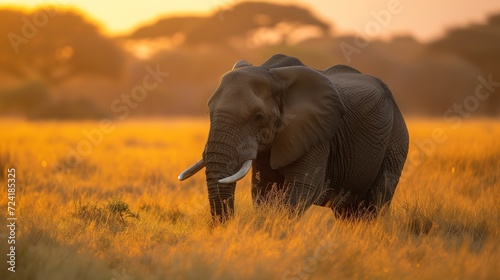 An elephant in its natural habitat.