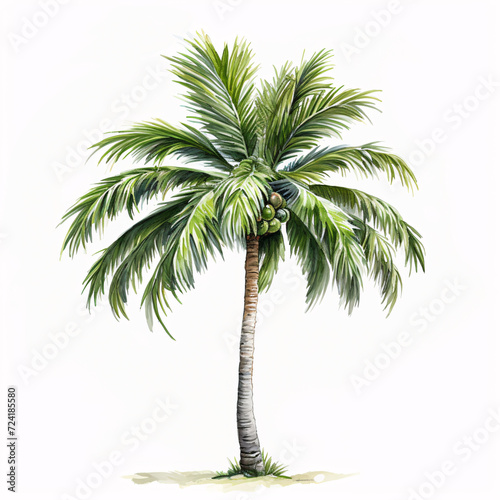 a palm tree with coconuts on it