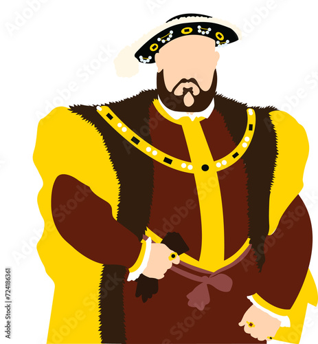 Portrait of the king Henri VIII (Henry 8) 1491-1547