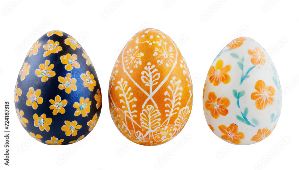 Fototapeta premium decorated easter eggs isolated 
