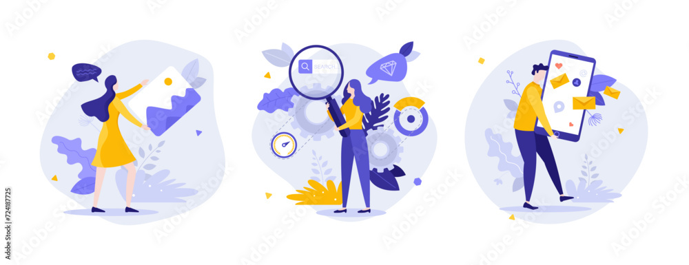 Fototapeta premium Set Of Business Characters Concepts