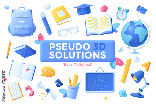 3D Cartoon Illustration Vector