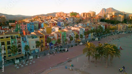 Aerial view of Villajoyosa, Alicante province, Spain photo