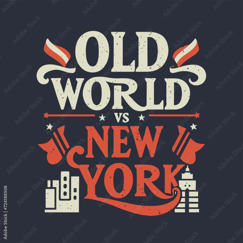 Obraz premium 2d vector illustration t-shirt design with lettering and flag element and flowers 