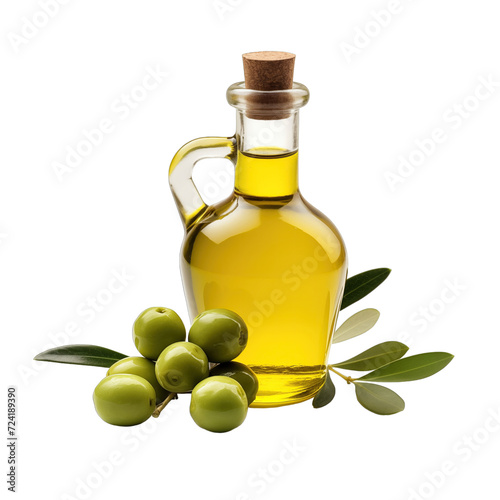 fresh raw organic spanish olive oil in glass bowl png isolated on white background with clipping path. natural organic dripping serum herbal medicine rich of vitamins concept. selective focus