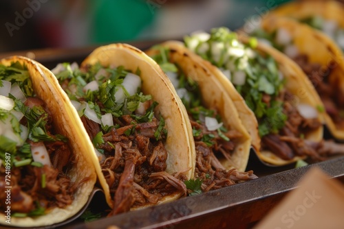 Authentic Street-Style Beef Tacos Ready to Serve: A Glimpse of Mexican Gastronomy