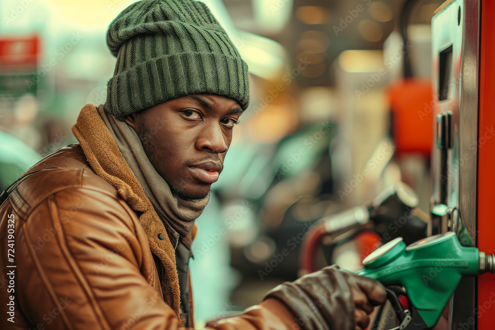 Man at the fuel pump generative ai Man at the fuel pump generative ai