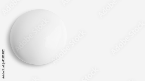 Smear drop of white cream on light background