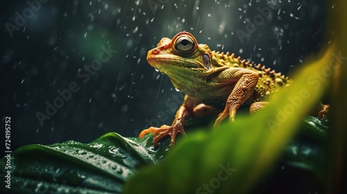 frog on a leaf .ultra hd.ai generative