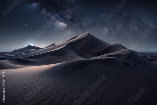 MacOS background desert with dune on night