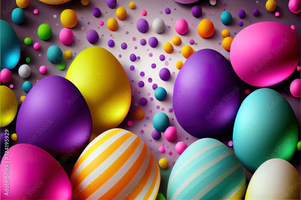Bright colorful eggs Bright colorful eggs