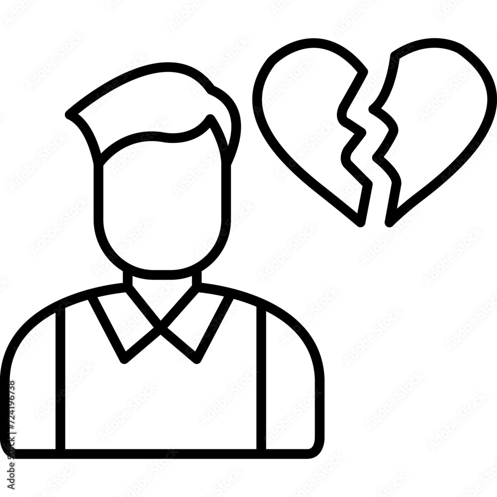 Broken Heart Icon Broken Heart Icon