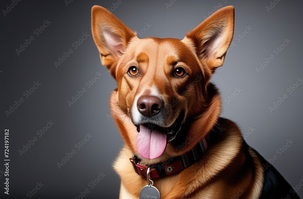 Obraz premium brown dog, plain background, studio photo