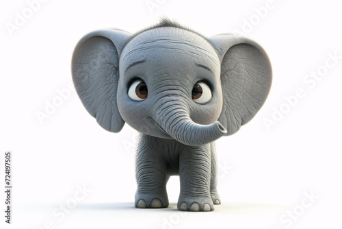 a cartoon elephant with big ears