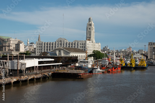 View of the harbor of Montevideo, Uruguay