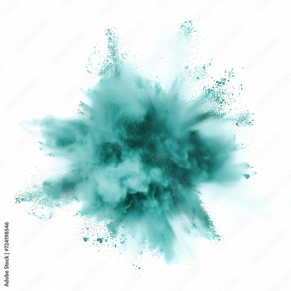 colorful explosion of powder 