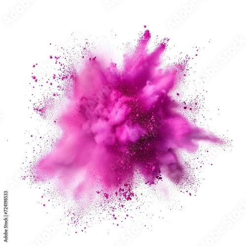 colorful explosion of powder 