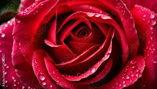 red rose with water droplets