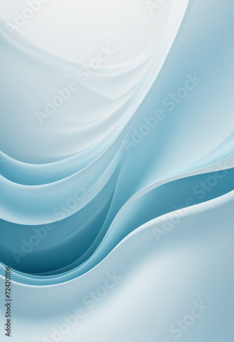 Elegant light blue wave pattern background. Soft and soothing gradient from white to blue shades. Floral wallpaper design. © SR07XC3