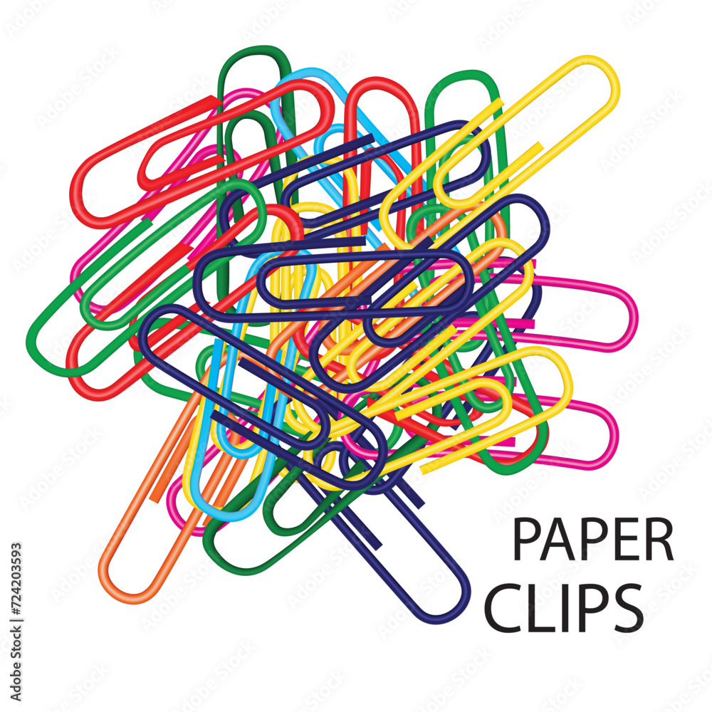 Note Paper Clips Isolated, Paperclips Set, Color Clips, Colorful Stationary, Paperclips Office Equipment Note Paper Clips Isolated, Paperclips Set, Color Clips, Colorful Stationary, Paperclips Office Equipment