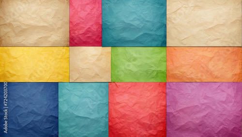 Colorful and scalloped paper cutout background