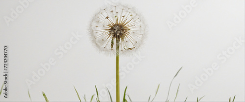 dandelion on a white background  condolence  grieving card  loss  funerals  support