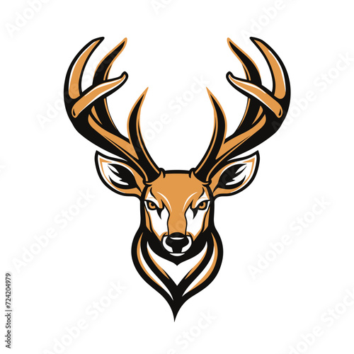 Esport vector logo deer  icon  sticker  head  symbol  reindeer  elk  stag