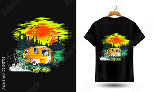 t-shirt design template online, t-shirt design with Adobe Illustrator software, t-shirt design ideas. (ID: 724205774)